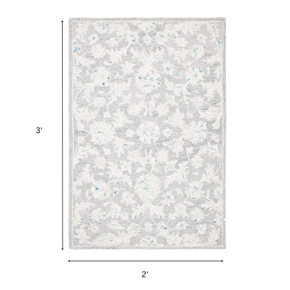 Tufted Wool Area Rug – Luxurious Floral Design