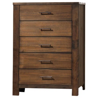 Rustic Cabin-Inspired 3-Piece King Bedroom Set – Durable Bed with Headboard Shelves and Footboard Drawers, Matching Nightstand and Dresser for Ample Storage