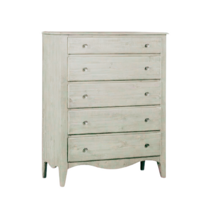 Rustic Charm Meets Chic Elegance: Solid Wood Platform King Size Bedroom Set with Scalloped Edges, Weathered White Wash Finish, Unique Grain Patterns, Angled Feet, and Oil-Rubbed Bronze Drawer Pulls