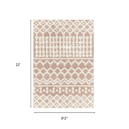 Soft Cozy Woven Shag Bohemian Tribal Area Rug