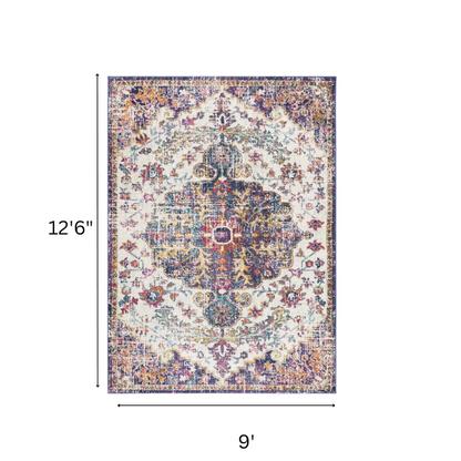 Timeless Traditional Woven Area Rug – Machine-Woven Polypropylene, Medium Pile, Durable and Easy to Clean