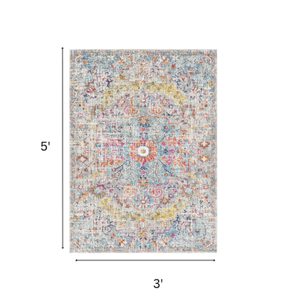 Timeless Traditional Woven Area Rug – Machine-Woven Polypropylene, Medium Pile, Durable and Easy to Clean