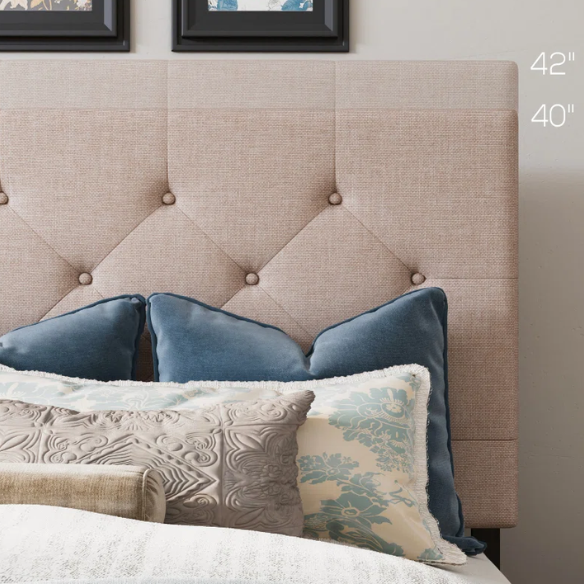King Size Upholstered Platform Bed with Storage Drawers, Padded Headboard, and Sophisticated Button Tufting