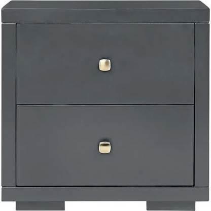Modern Sophistication 2-Piece Queen Platform Bedroom Set with Sleek Headboard and Footboard in Solid Wood