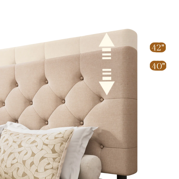 King Size Upholstered Platform Storage Bed with Spacious Drawers, Quiet Structure, and Sleek Minimalist Design