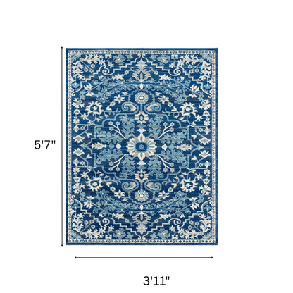 Timeless Traditional Woven Area Rug – Machine-Woven Polypropylene, Medium Pile, Durable and Easy to Clean
