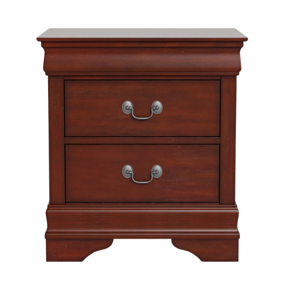 Elegant Queen Size Sleigh Wooden 3-Piece Bedroom Set with English Dovetail Design