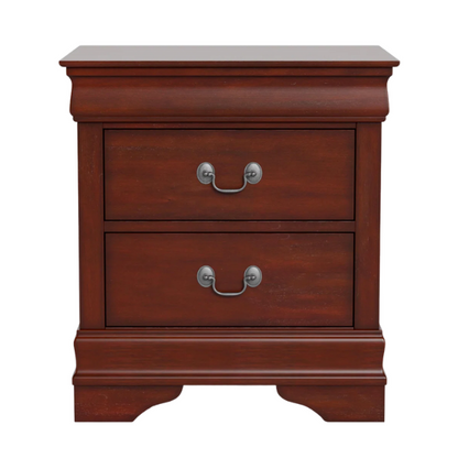 Elegant Queen Size Sleigh Wooden 3-Piece Bedroom Set with English Dovetail Design