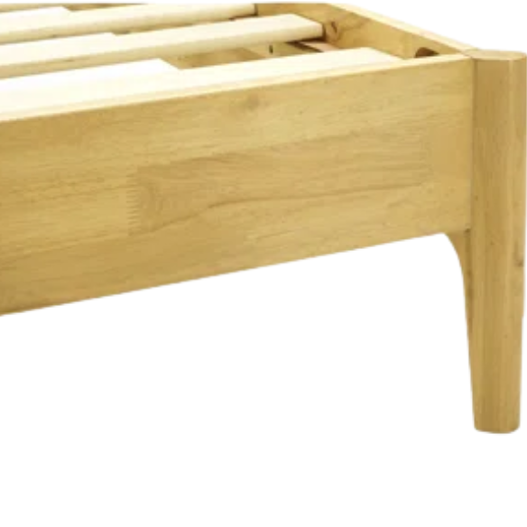 Timeless Solid Wood King Size Bed Frame with Headboard – Scandinavian Platform Design for Effortless Elegance and Comfort