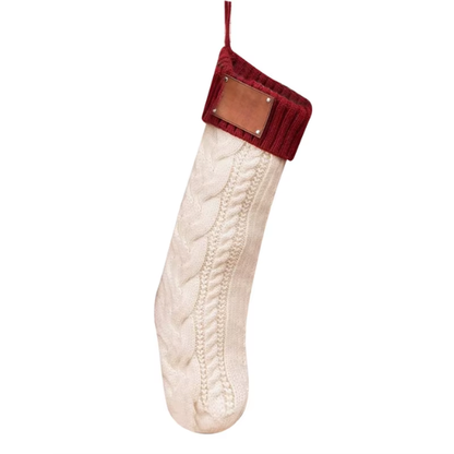 Knitted Christmas Stocking with Ribbed Cuff – Cozy Holiday Design
