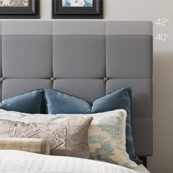 King Size Upholstered Platform Bed with Storage Drawers, Padded Headboard, and Sophisticated Button Tufting