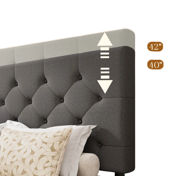 King Size Upholstered Platform Storage Bed with Spacious Drawers, Quiet Structure, and Sleek Minimalist Design