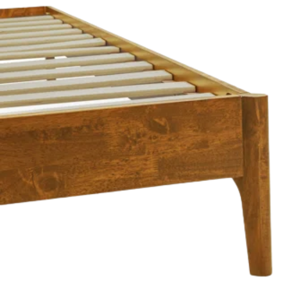 Timeless Solid Wood King Size Bed Frame with Headboard – Scandinavian Platform Design for Effortless Elegance and Comfort