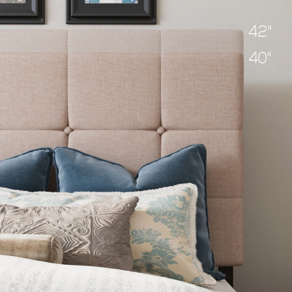 Button Tufted Upholstered Platform Storage Bed – Full Double Size with Spacious Drawers