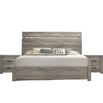 Standard Charming Weathered Grey 5-Piece Queen Bedroom Set in Solid Wood – Elegant, Durable, and Timeless