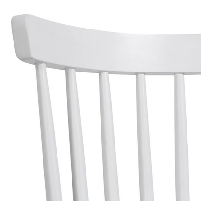 Solid Wood Slat Back Windsor Dining Chairs (Set of 2) – Sturdy, Eco-Friendly Construction with Ergonomic Backrest & Adjustable Foot Pads