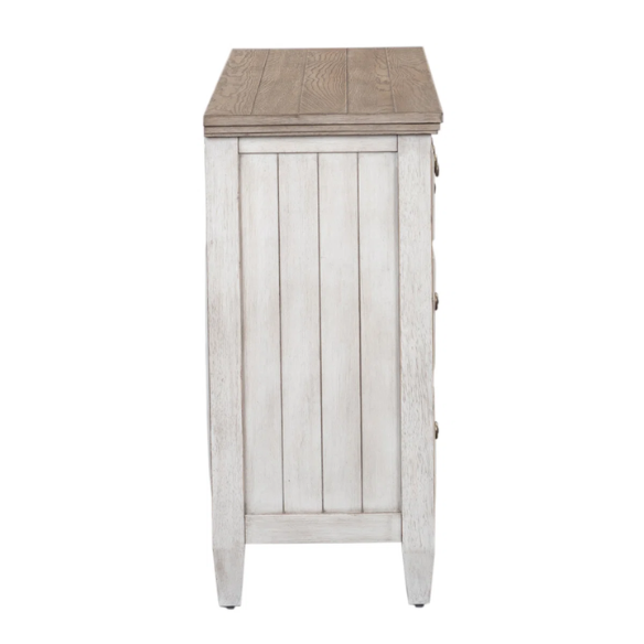 Transform Your Farmhouse Bedroom with the Queen Panel Bed, Dresser, Mirror, and Chest Set – Featuring Rustic Charm and Elegant Storage