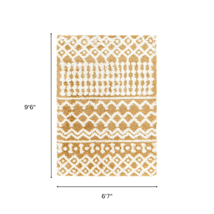 Soft Cozy Woven Shag Bohemian Tribal Area Rug