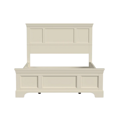 Queen Size Solid Wood Bed with Polished Finish and Classic Design