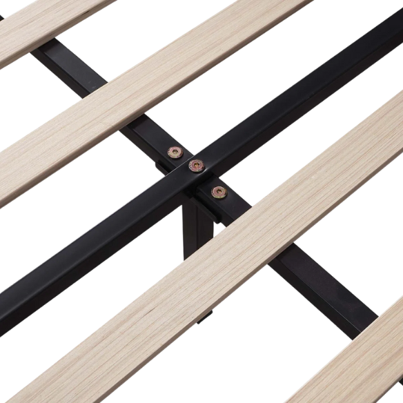 Upholstered Platform Bed with Flower Pattern Velvet Headboard – Full/Double Size, Elegant Design for Modern Bedrooms