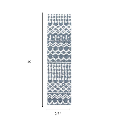 Soft Cozy Woven Shag Bohemian Tribal Area Rug