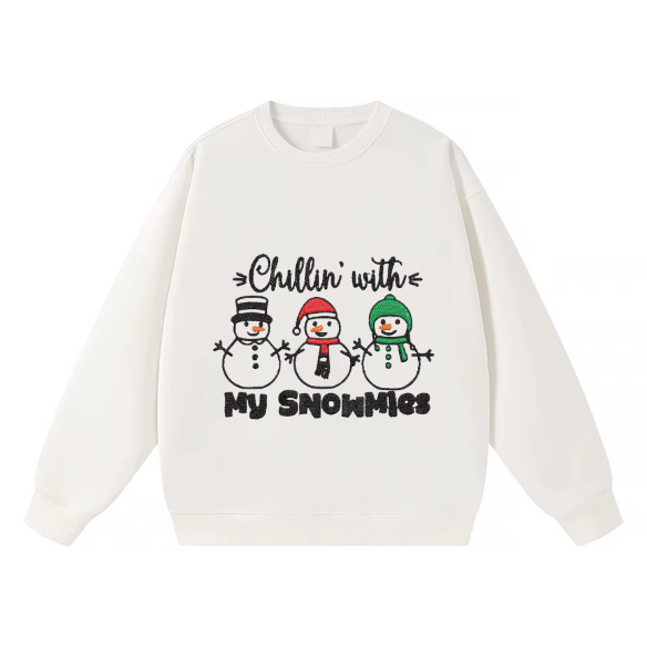 Chillin’ With My Snowmies Embroidered Sweater