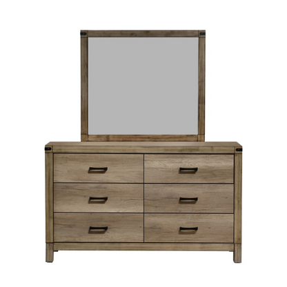 Rustic Light Brown 5-Piece Queen Upholstered Panel Bedroom Set – Warm, Stylish, and Durable