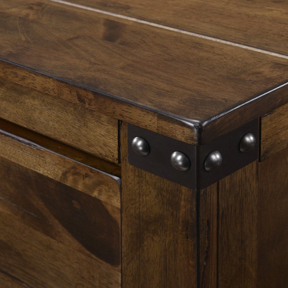 Timeless 6-Piece Brown Rustic Wood Panel Bedroom Set with Modern Design and Inviting Elegance