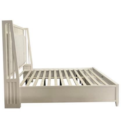 Timeless Craftsman-Inspired 5-Piece Queen Bedroom Set – Includes Storage Bed, 2 Nightstands, Dresser with Mirror, and Chest in Hand-Painted Cotton Finish