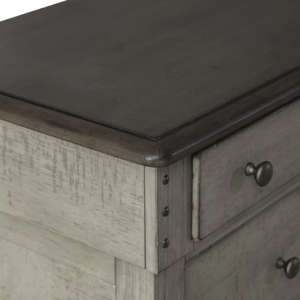 Farmhouse-Inspired Queen Bedroom Set  Panel Bed, Dresser, Mirror, and Nightstand with Built-in Charging Station