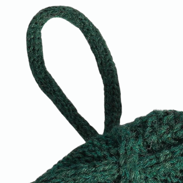 Green Knit Christmas Stocking – Cozy Holiday Decor, Gift Bag & Pet-Friendly Treat Holder