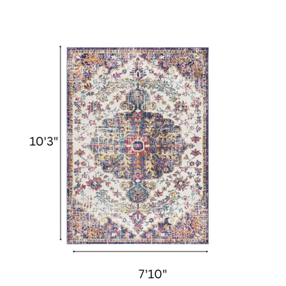 Timeless Traditional Woven Area Rug – Machine-Woven Polypropylene, Medium Pile, Durable and Easy to Clean