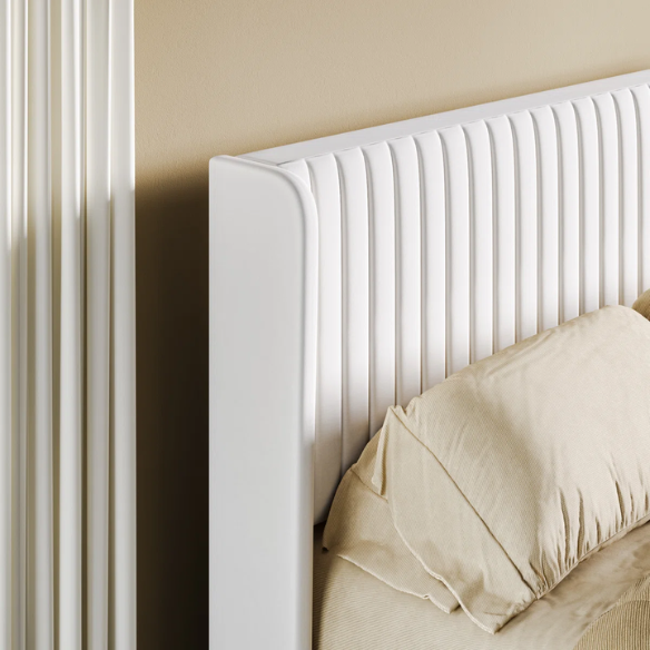 Luxurious King Size Upholstered Velvet Platform Bed with Modern Wingback Headboard – Heavy-Duty Steel Frame, No Box Spring Needed, and Ample Under-Bed Storage