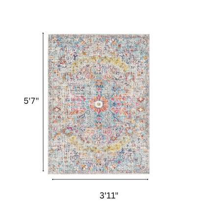 Timeless Traditional Woven Area Rug – Machine-Woven Polypropylene, Medium Pile, Durable and Easy to Clean