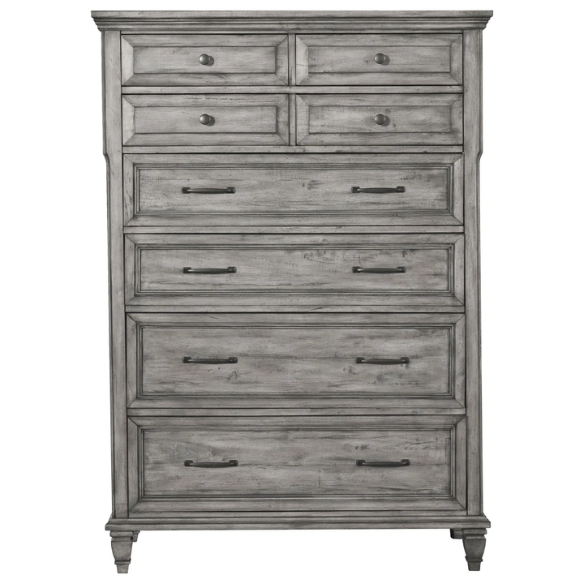 Old-World Charm Meets Glamour in 5-Piece Queen Bedroom Set – Rich Brown Finish with Crown Molding, Felt-Lined Drawers, and Built-In Outlets
