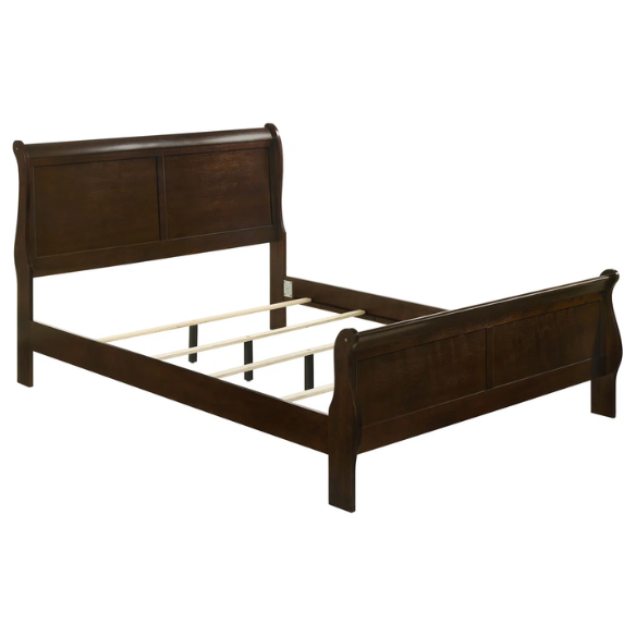 5-Piece Queen Bedroom Set with Brown Dovetail Construction and Timeless Design