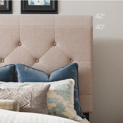 Button Tufted Upholstered Platform Storage Bed – Full Double Size with Spacious Drawers