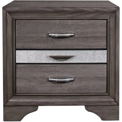 Visually Stunning Panel Configurable Bedroom Set – Clean Modern Design with Timeless Gray Finish, Melamine Detailing, Panel Headboard, and Spacious Footboard Drawers – Perfect for Creating a Serene and Stylish Bedroom Retreat