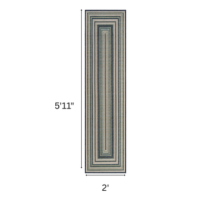 Coastal-Inspired Geometric Rug – Fade & Stain-Resistant,Ivory,Green,Blue Pattern, Ideal for Indoor/Outdoor Use