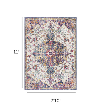 Timeless Traditional Woven Area Rug – Machine-Woven Polypropylene, Medium Pile, Durable and Easy to Clean