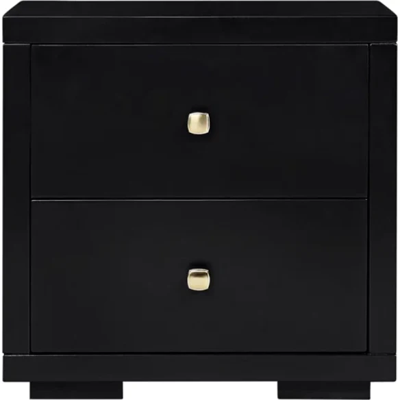 Modern Sophistication 2-Piece Queen Platform Bedroom Set with Sleek Headboard and Footboard in Solid Wood