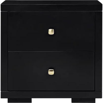 Modern Sophistication 2-Piece Queen Platform Bedroom Set with Sleek Headboard and Footboard in Solid Wood