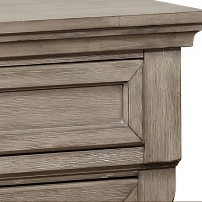Rustic Farmhouse 3-Piece Queen Bedroom Set in Solid Grey Wood