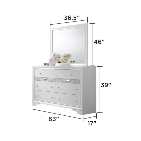 Elegant Full Size 5-Piece Bedroom Set – Featuring a Beautifully Crafted Headboard and Two Functional Storage Drawers for Added Convenience