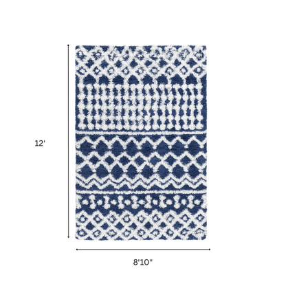 Soft Cozy Woven Shag Bohemian Tribal Area Rug