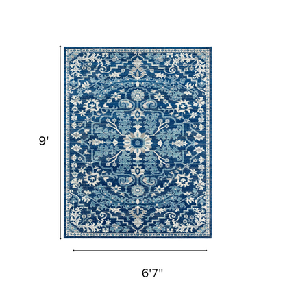 Timeless Traditional Woven Area Rug – Machine-Woven Polypropylene, Medium Pile, Durable and Easy to Clean