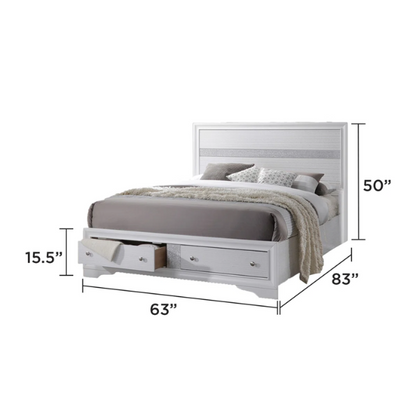 Minimalist Elegance Platform 5-Piece Queen Bedroom Set – Stylish, Cozy, and Tastefully Adorned