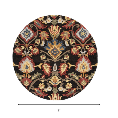 Tufted Wool Area Rug – Luxurious Floral Design