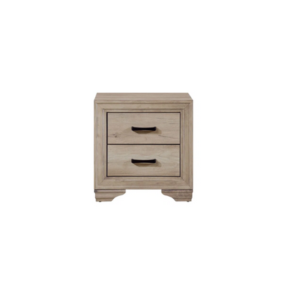Elegant 4-Piece Rustic Wooden Queen Bedroom Set in Light Brown