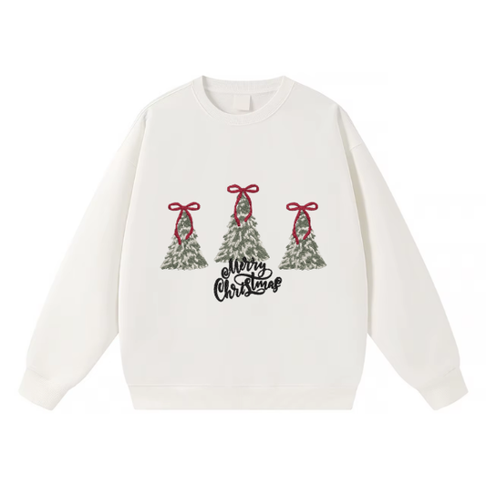 Farmhouse Merry Christmas Embroidered Sweater